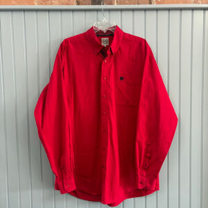 Cinch Red Casual Button Down Shirt L